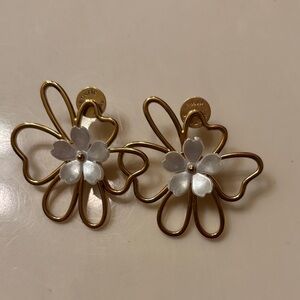 Gold Floral Earrings